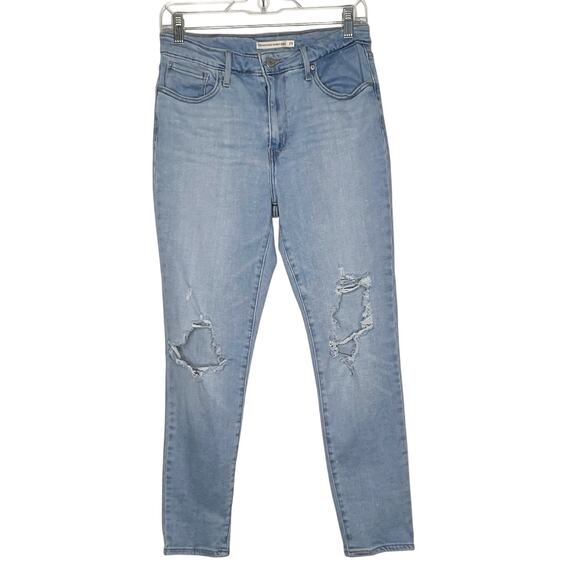 LEVI'S 721 High Rise Skinny Ankle Jeans Slimming Light Blue Wash Womens Size 29 - Picture 3 of 10